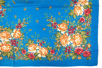 Bright Blue Large Russia Style Church Scarf