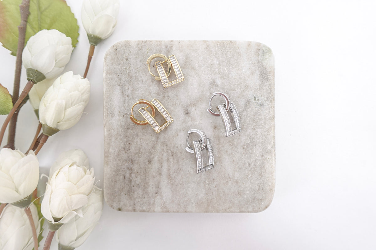 Cubic Zirconia Small Hoop Earrings
