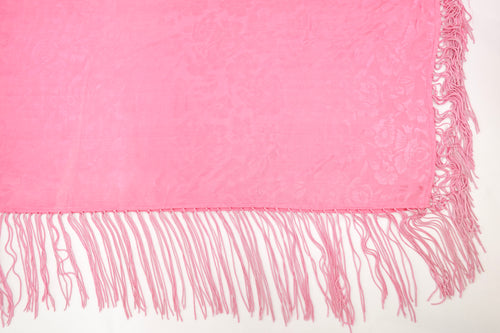 Aurora Pink Tone On Tone Church Scarf with Fringe