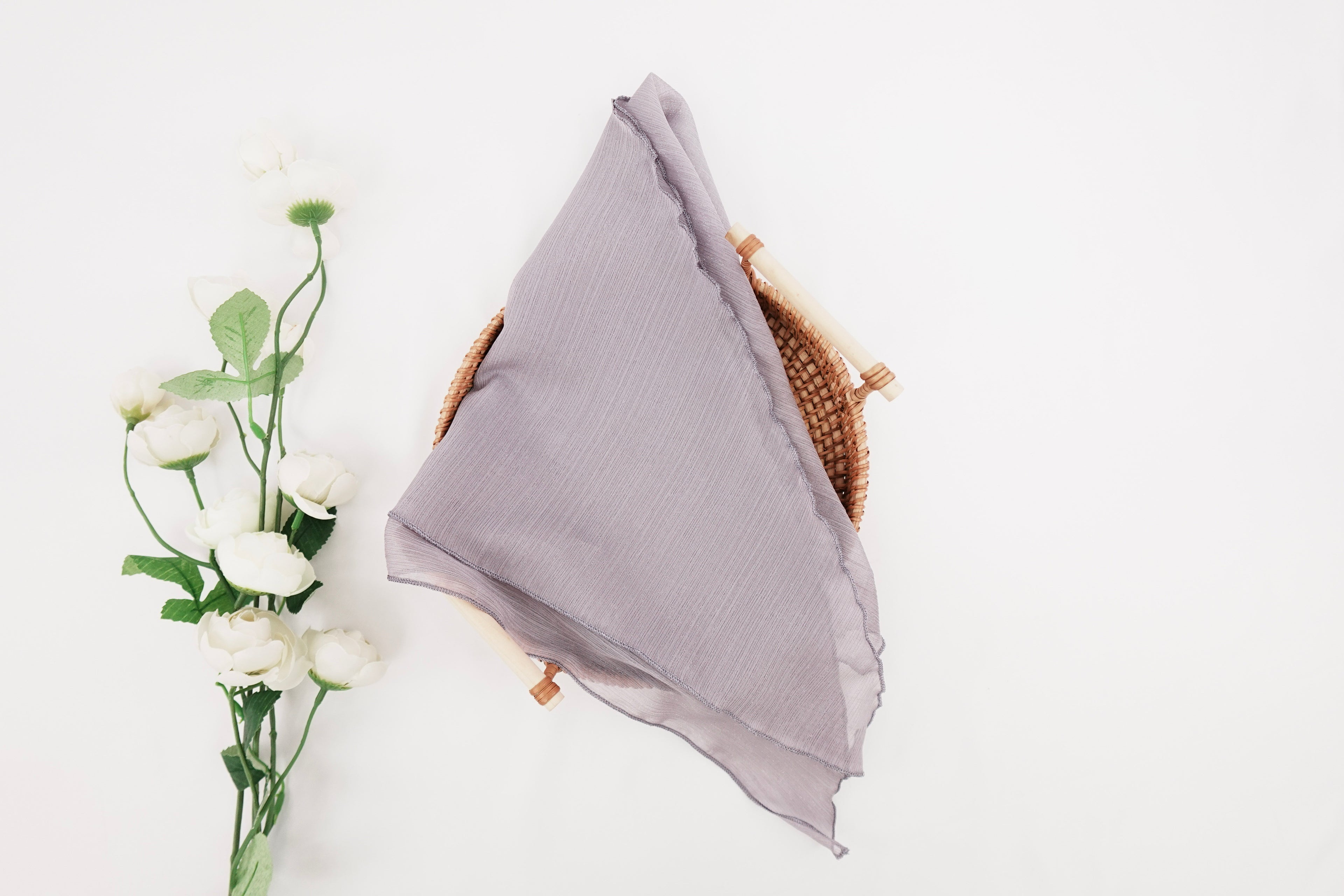 Lavender Haze Triangle Shimmer Scarf