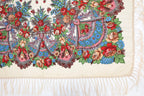 Cream Russia Style Church Scarf