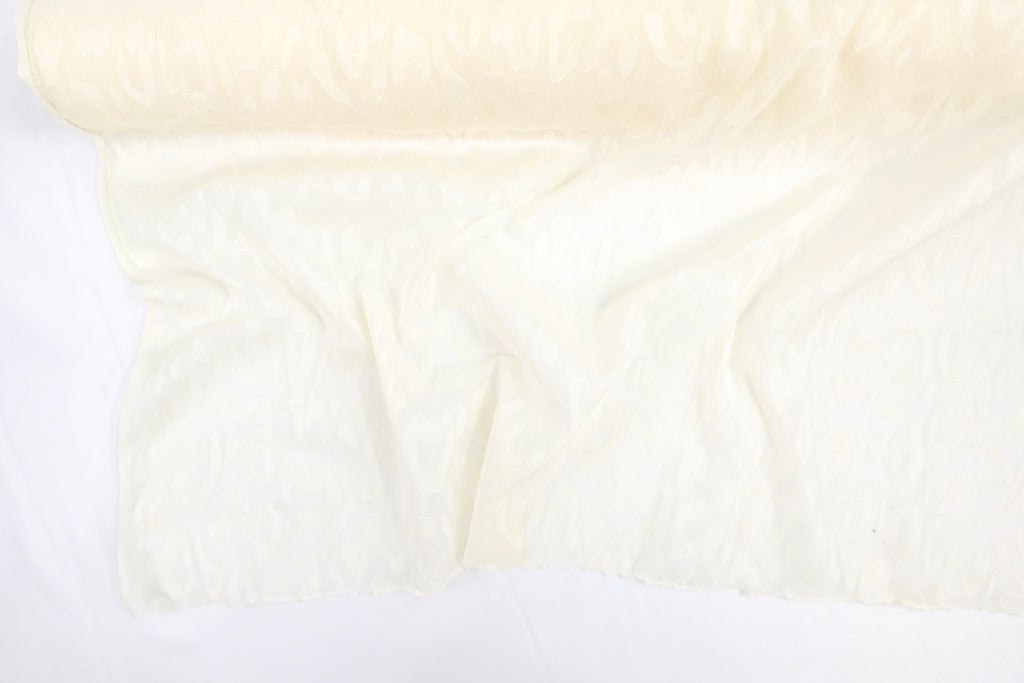 Buttercream Leopard Print Burnout Chiffon