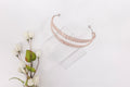 Cubic Zirconia Rose Gold Tie Headband