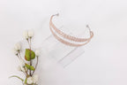 Cubic Zirconia Rose Gold Tie Headband