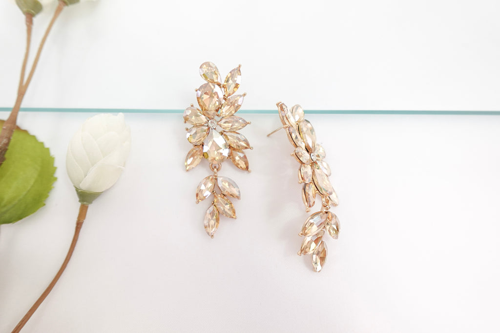 Large Crystal Dangle Earrings