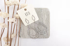 Large Silver Toned Teardrop Dangle Earrings