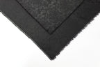 Black Roses Design Two Tone Church Scarf with Frayed Edge