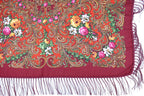 Cranberry Red Russia Style Church Scarf