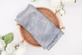 Storm Blue Square Scarf with Silver Details