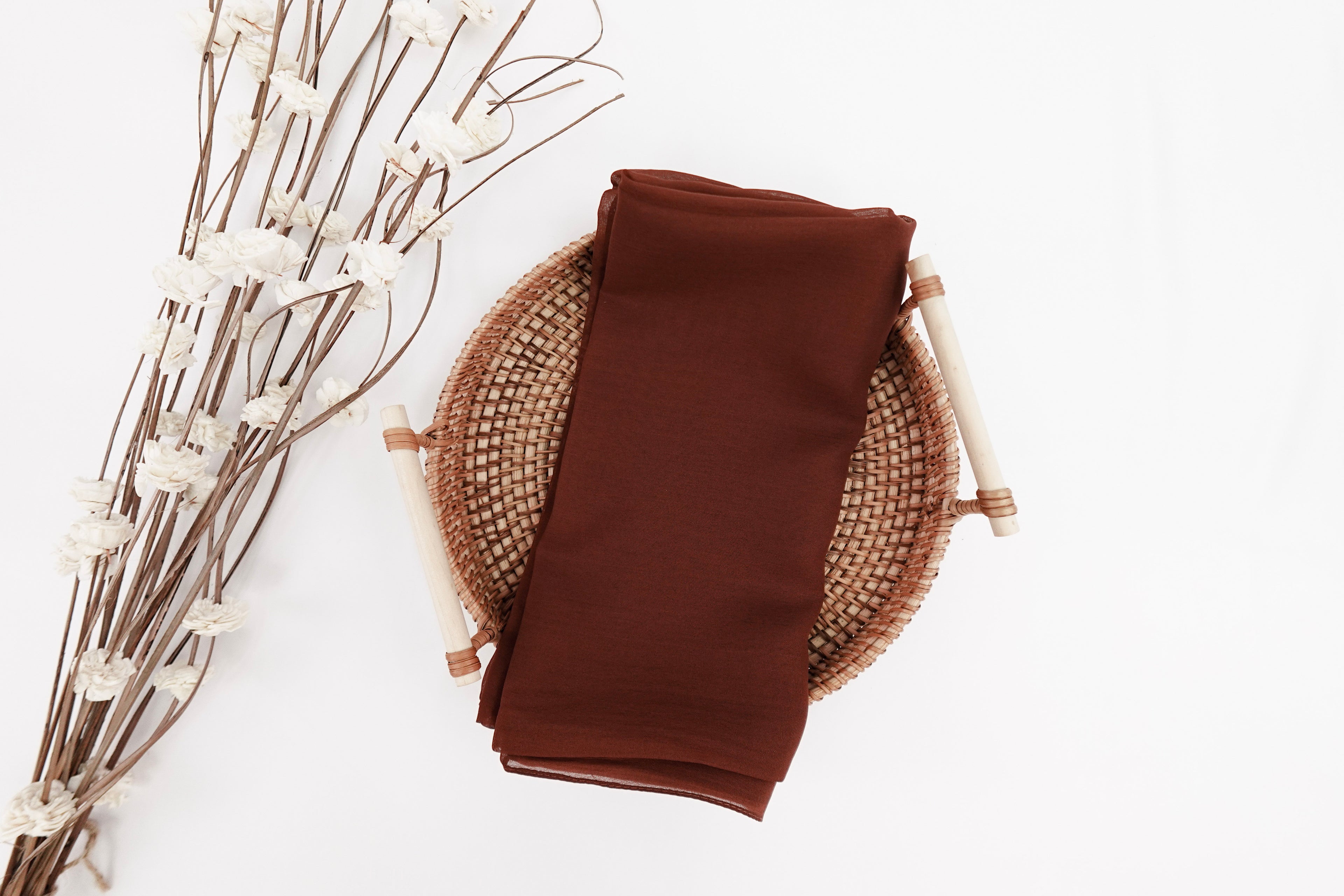 Red Brown Square Scarf