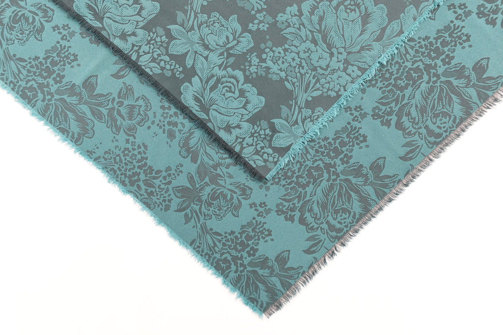 Jasper Roses Design Two Tone Church Scarf with Frayed Edge