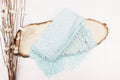 Light Opal Tone On Tone Church Scarf with Fringe