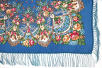 Bright Blue Russia Style Church Scarf