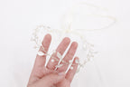 Pearls and Leaves Tie Headband