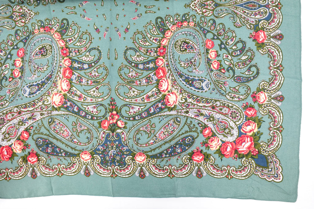 Light Green Large Russia Style Church Scarf