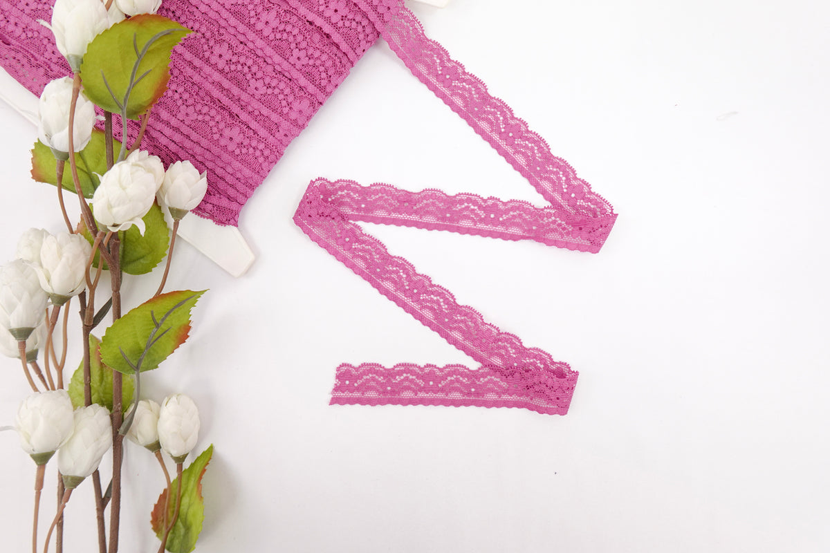 Magenta 1" Lace Trim