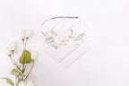 Flowers, Diamonds & Pearls Silver Headband
