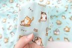 Spring Mint Cats Canadian Feel Print
