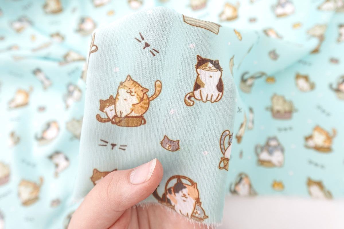 Spring Mint Cats Canadian Feel Print