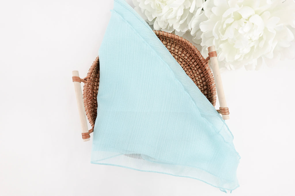 Tiffany Blue Triangle Shimmer Scarf