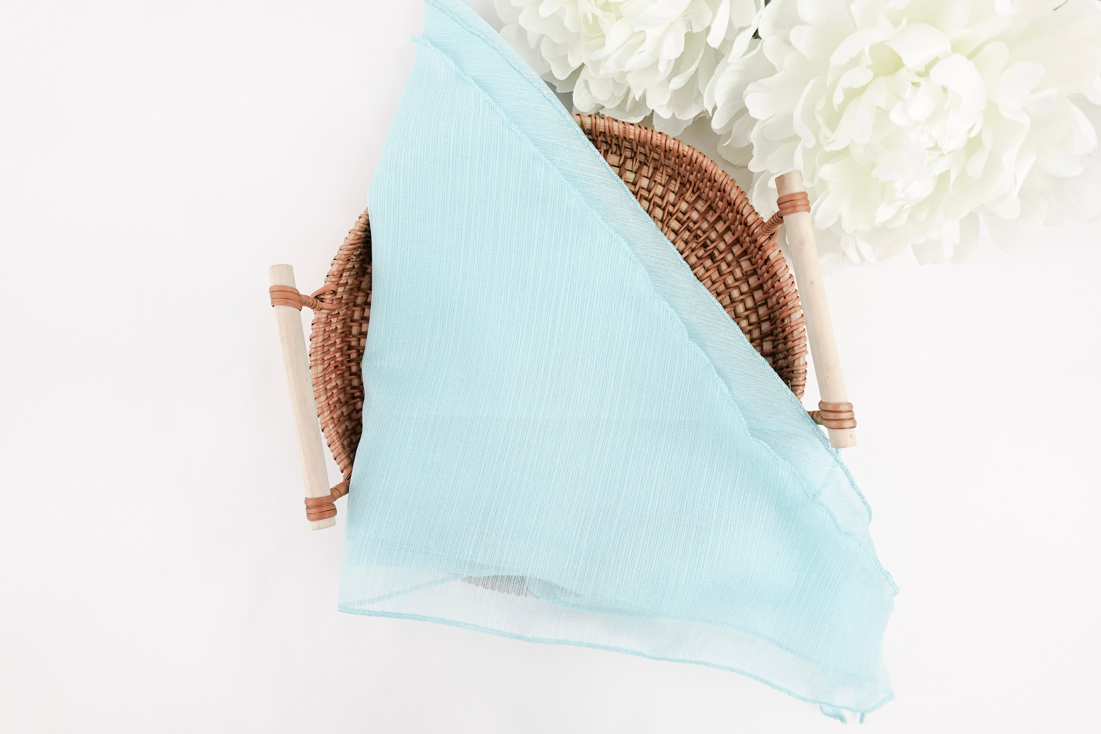 Tiffany Blue Triangle Shimmer Scarf