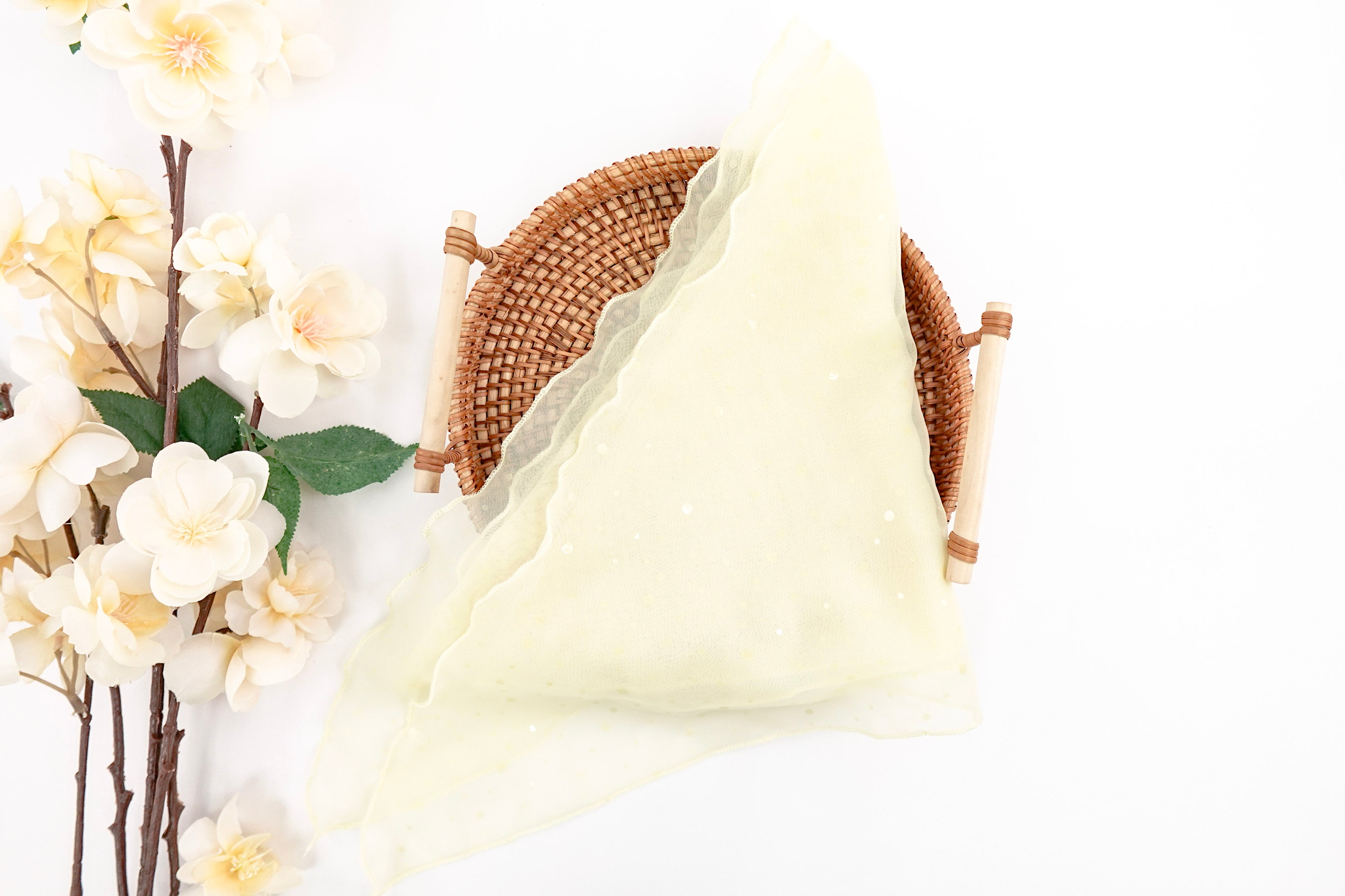 Daffodil Triangle Scarf with Sequin Details
