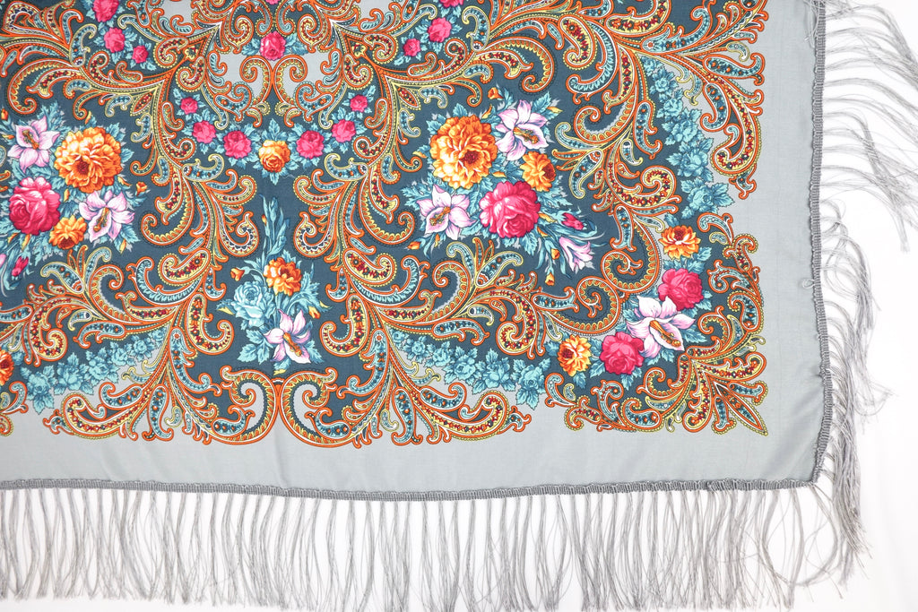 Light Grey Russia Style Church Scarf