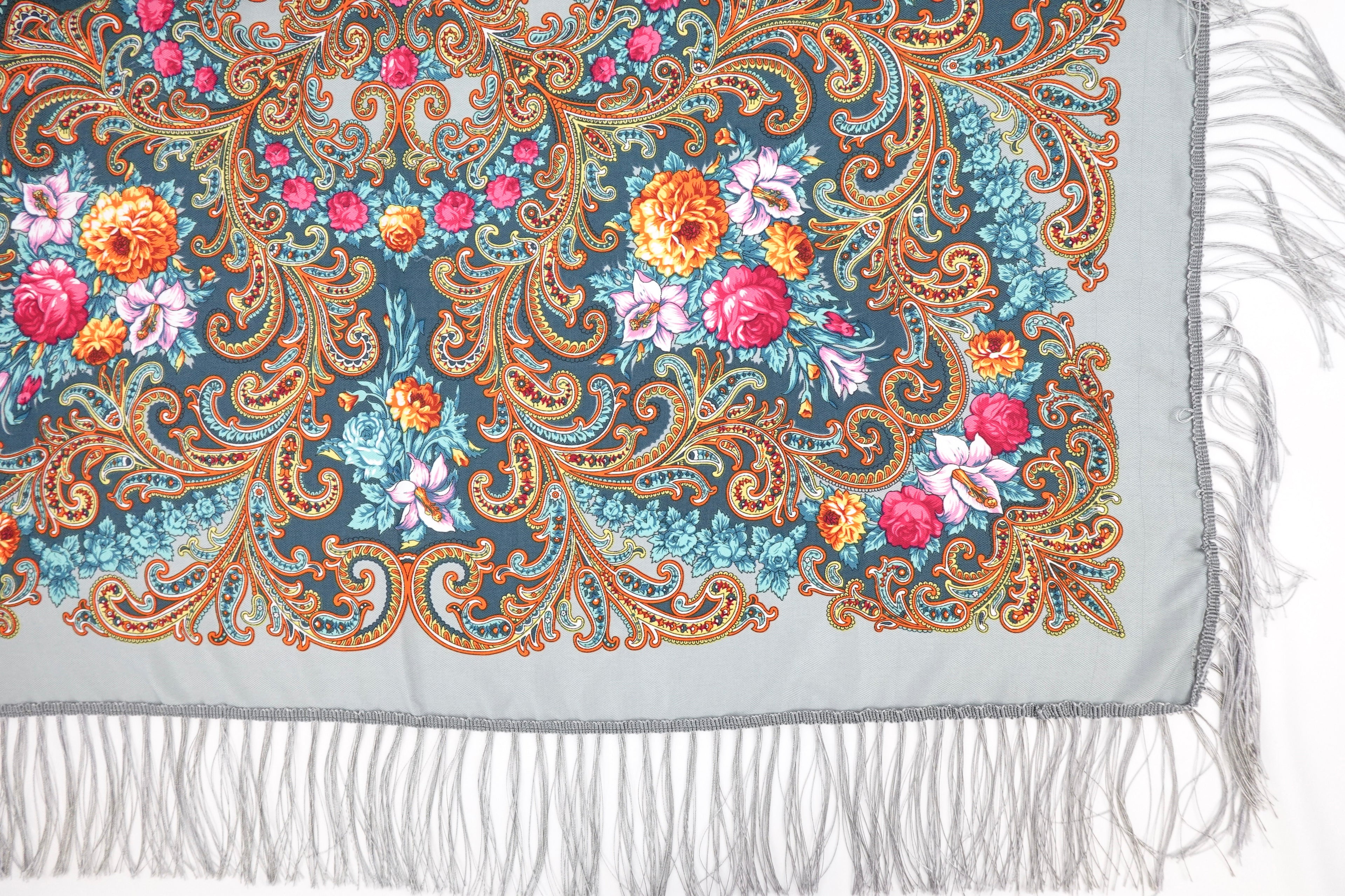 Light Grey Russia Style Church Scarf