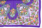 Bright Purple Large Russia Style Church Scarf