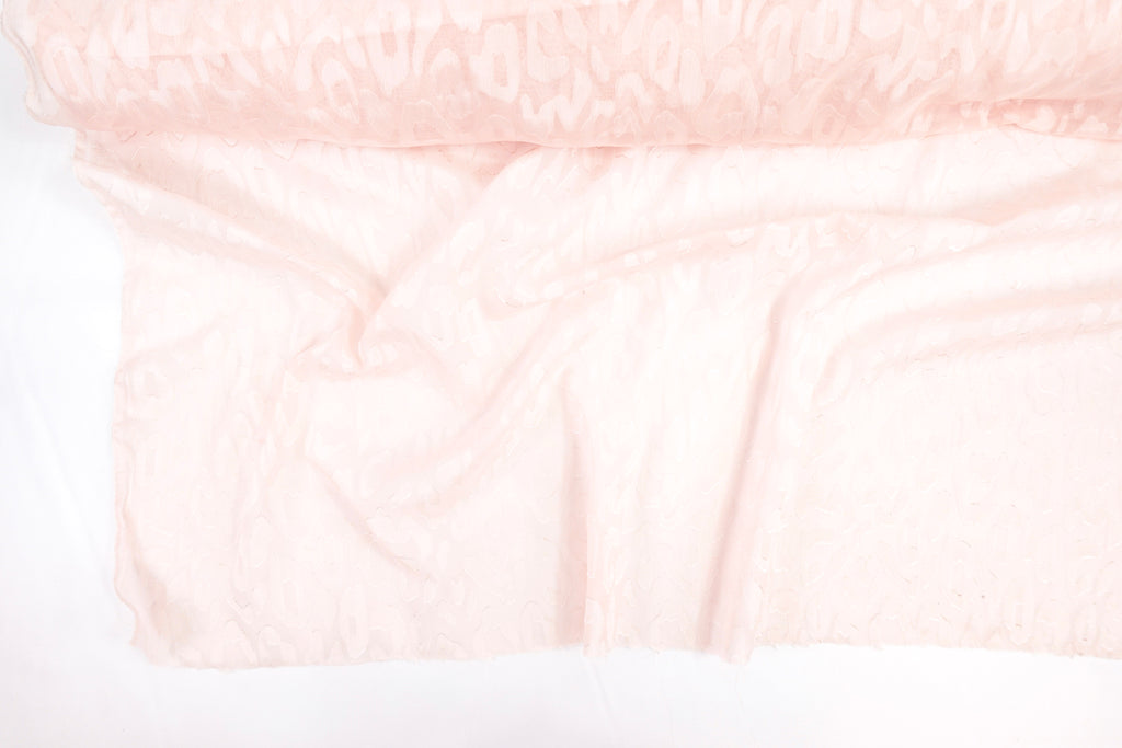 Fairytale Pink Leopard Print Burnout Chiffon