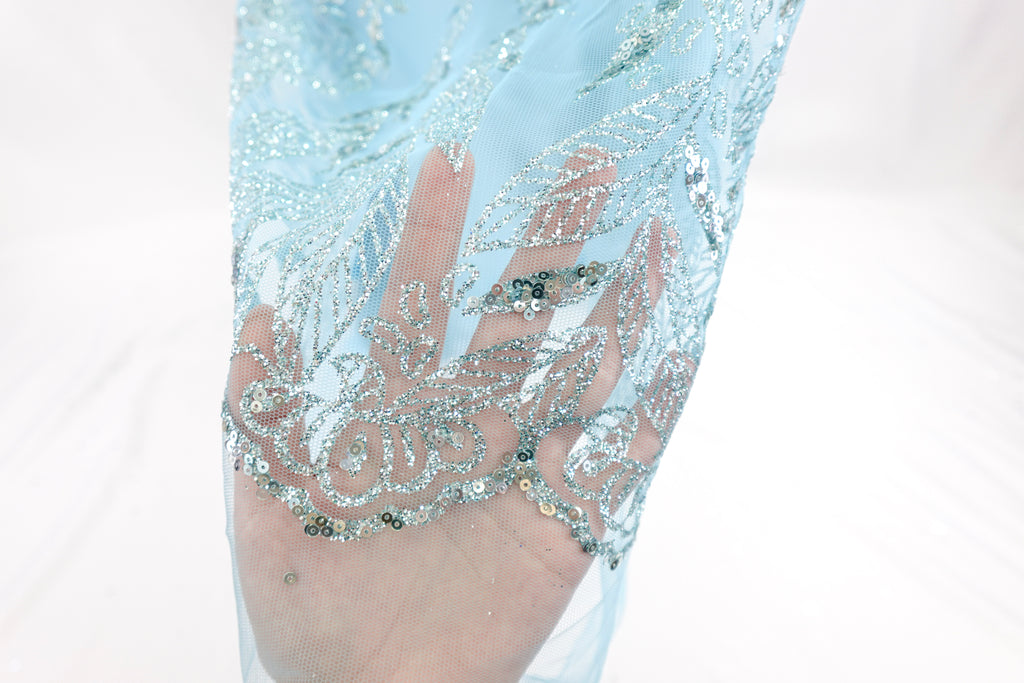 Opal Glitter & Sequin Bridal Lace