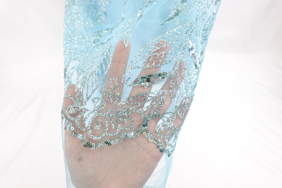 Opal Glitter & Sequin Bridal Lace