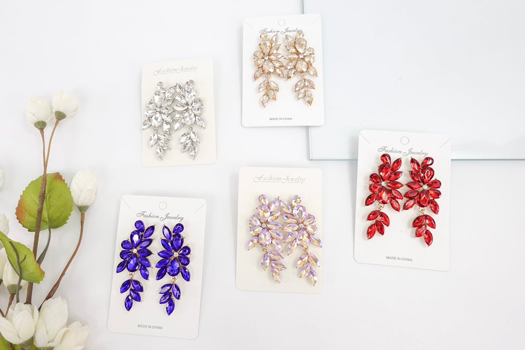 Large Crystal Dangle Earrings