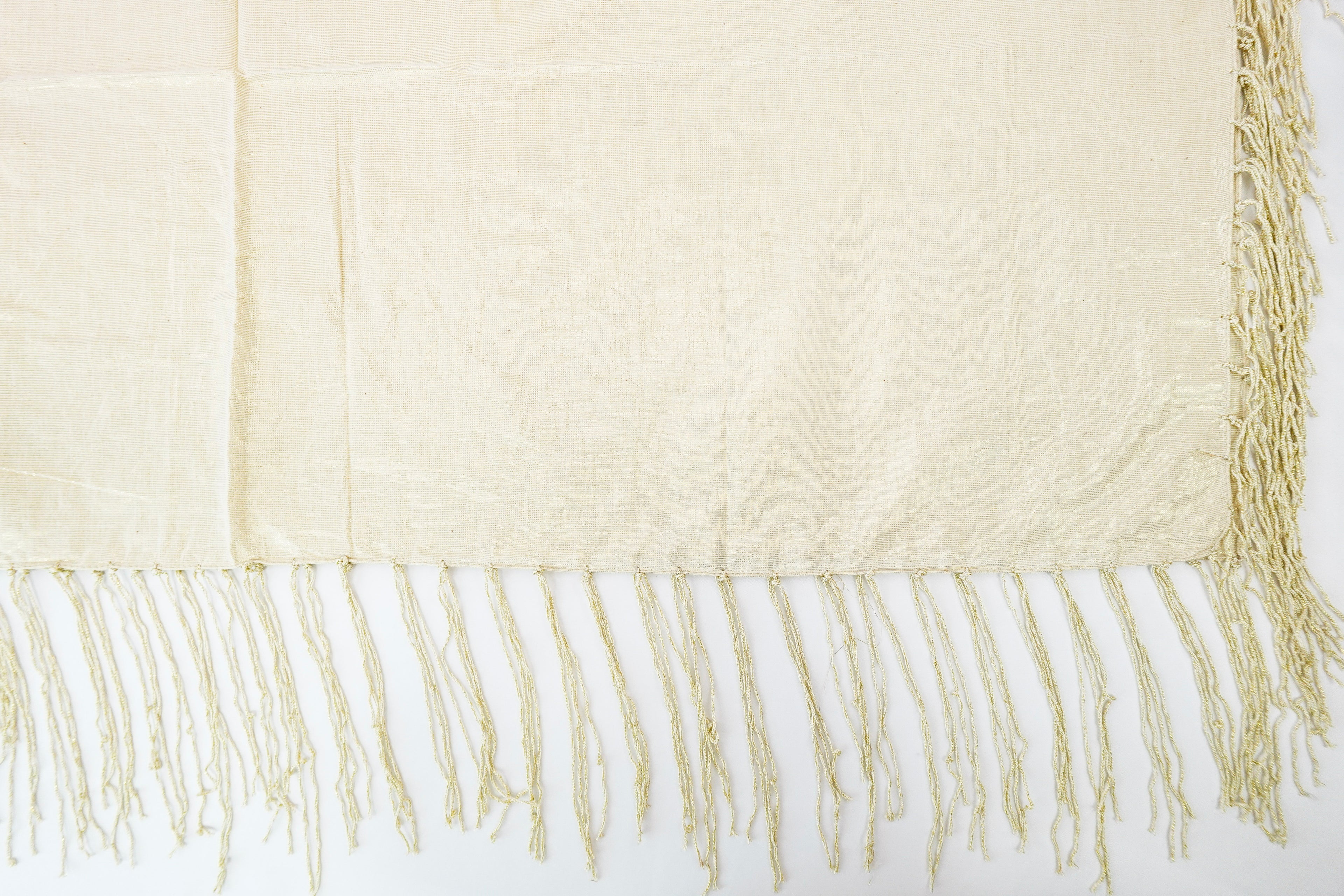 Daffodil Metallic Church Scarf with Fringe