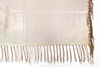 Brown and Gold Metallic Church Scarf with Fringe