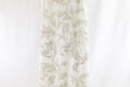 Off-White Sequin and White Gold Beaded Bridal Lace