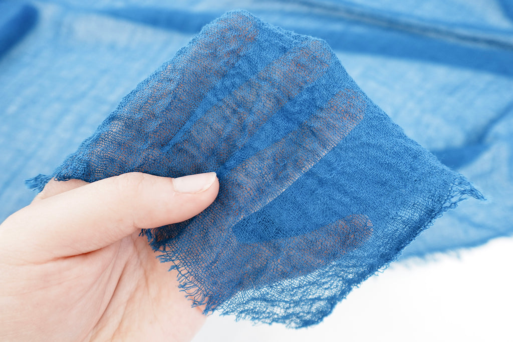 Royal Blue Gauze Scarf