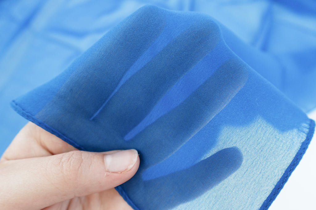 Royal Blue Solid Square Scarf