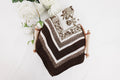 Chocolate Brown Soft Printed Church Scarf