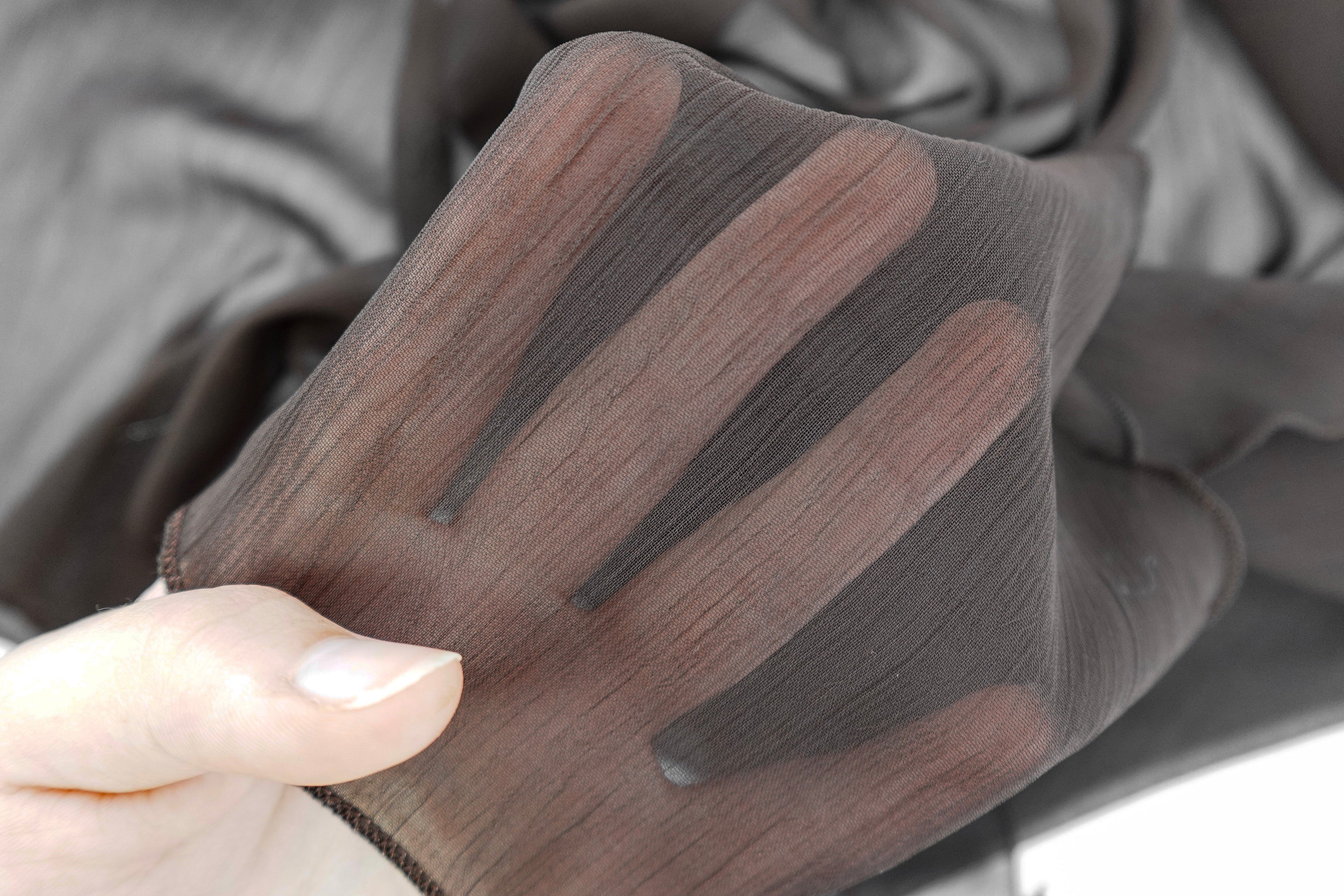 Chocolate Brown Solid Triangle Scarf
