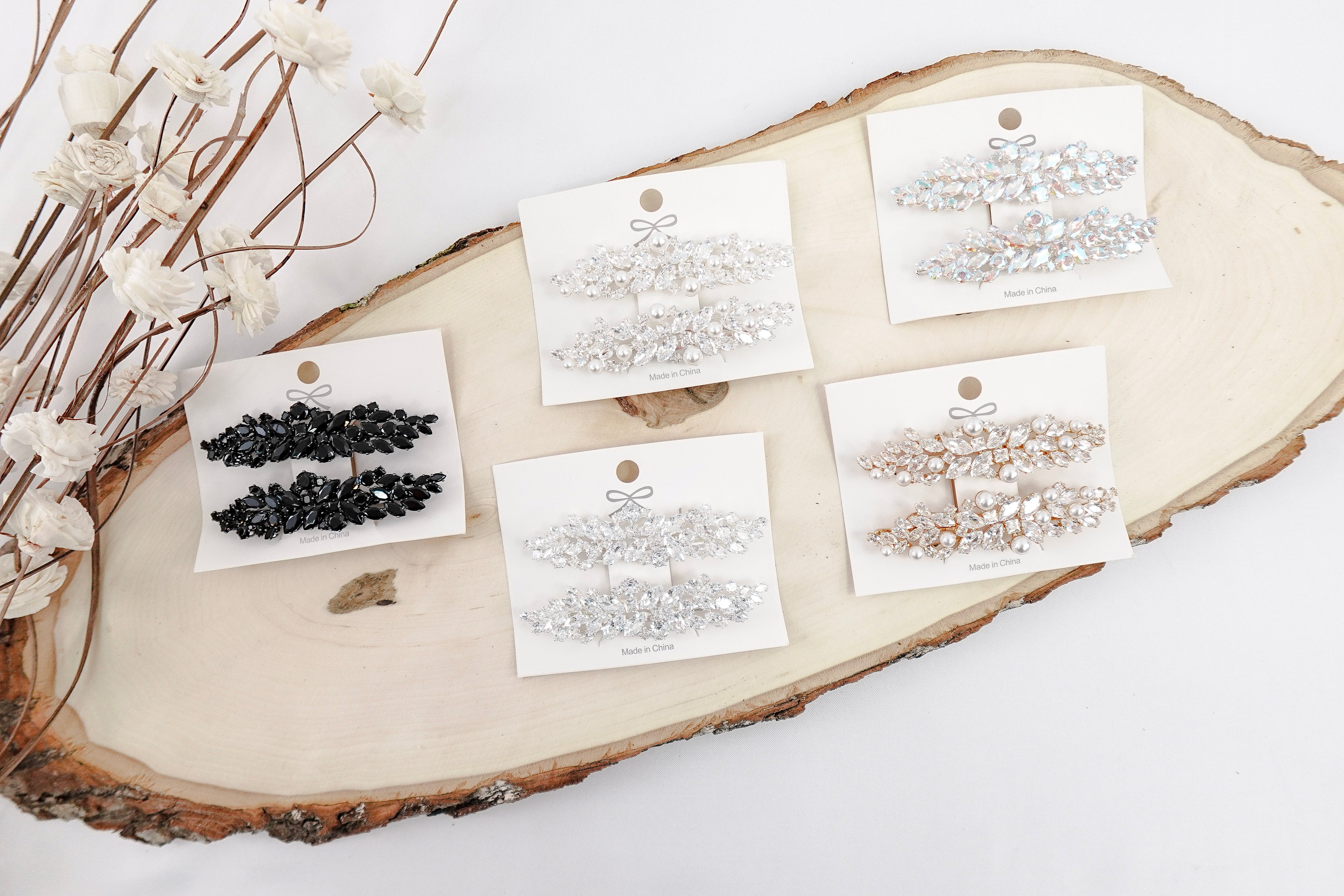 Cubic Zirconia Hairclips