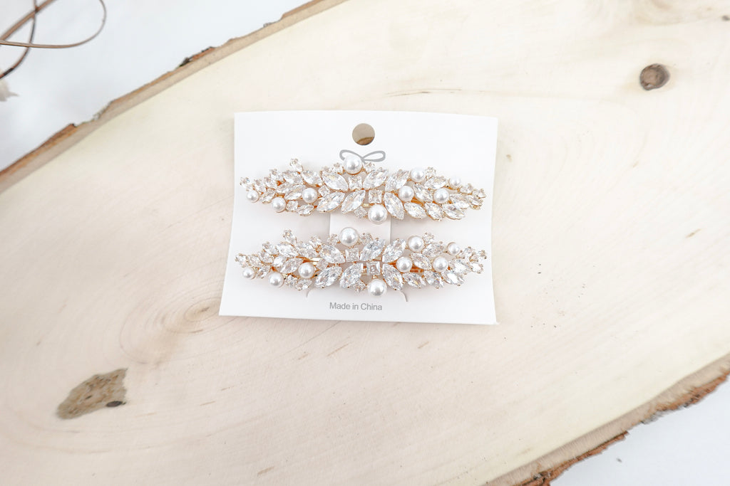Cubic Zirconia Hairclips
