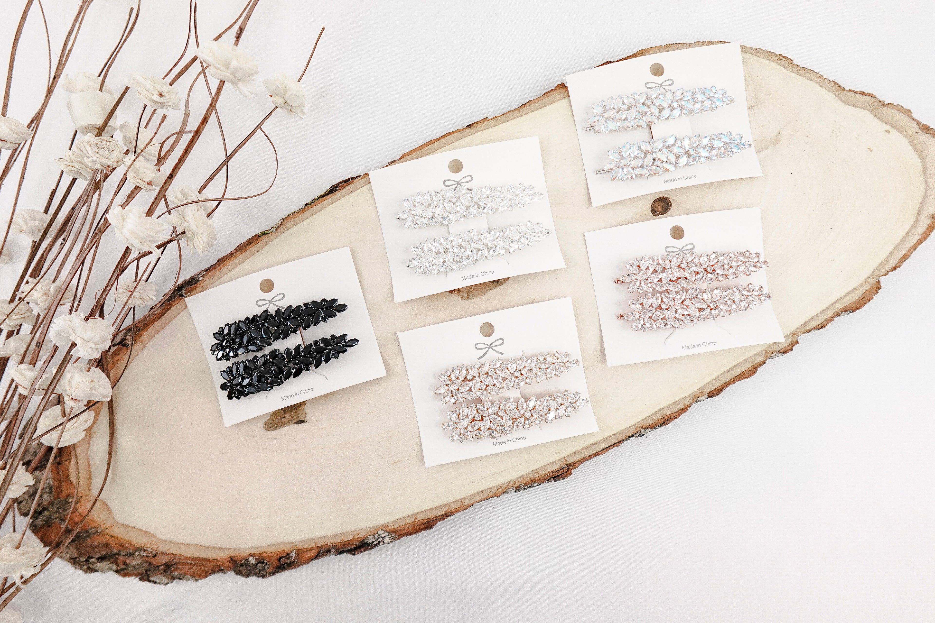 Cubic Zirconia Hairclips