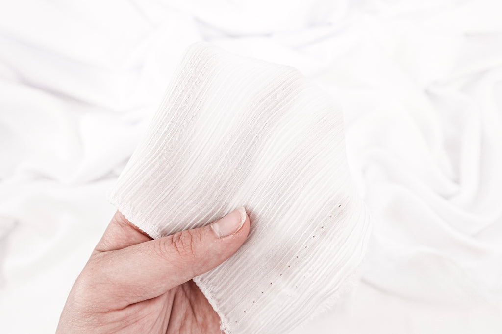White Crinkle Sheen