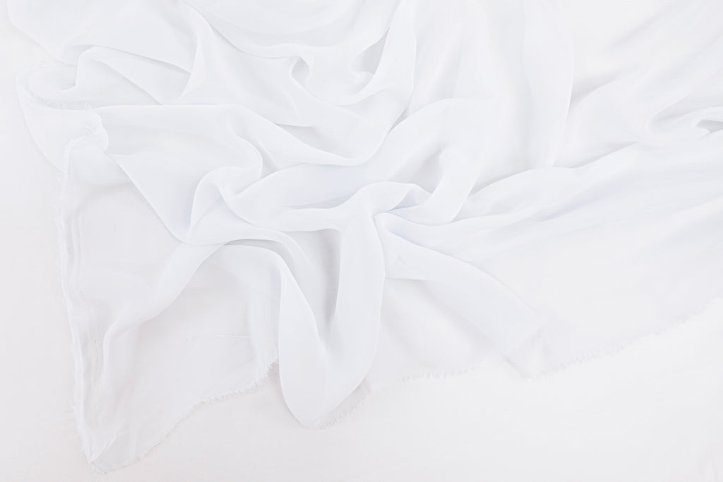 Blue White Chiffon