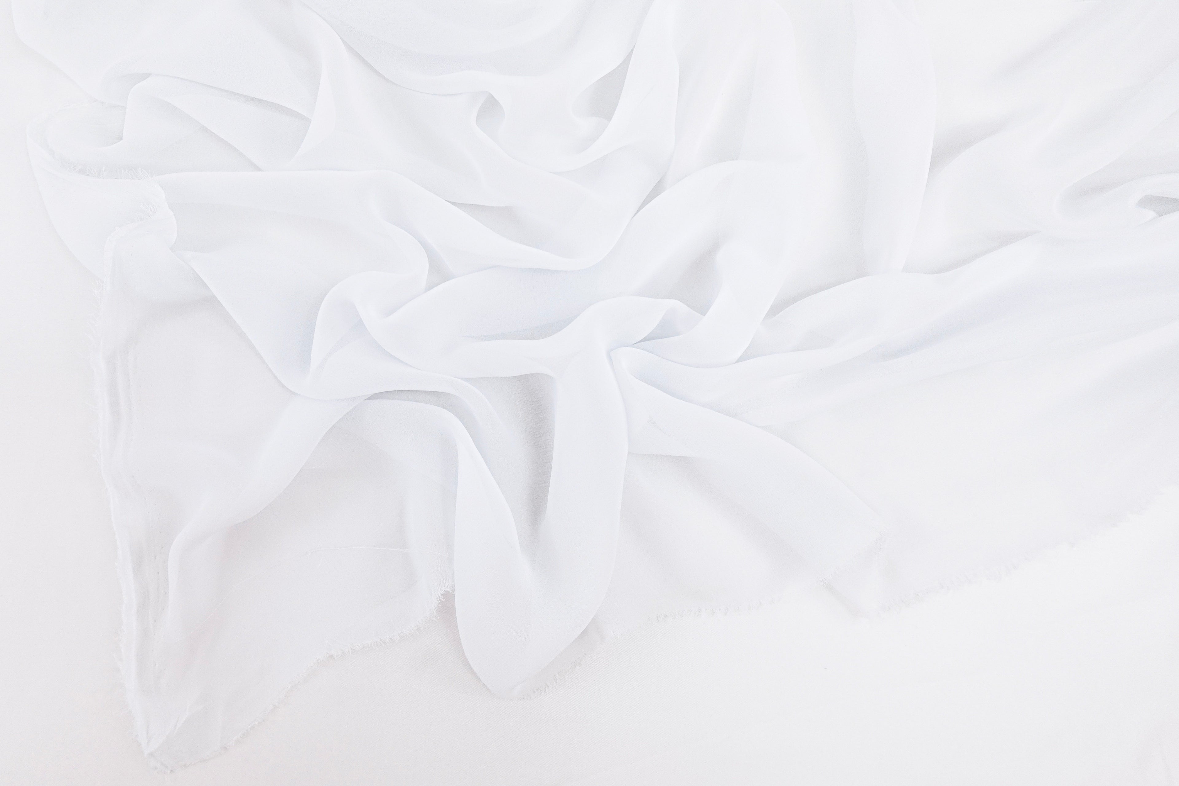 Blue White Chiffon