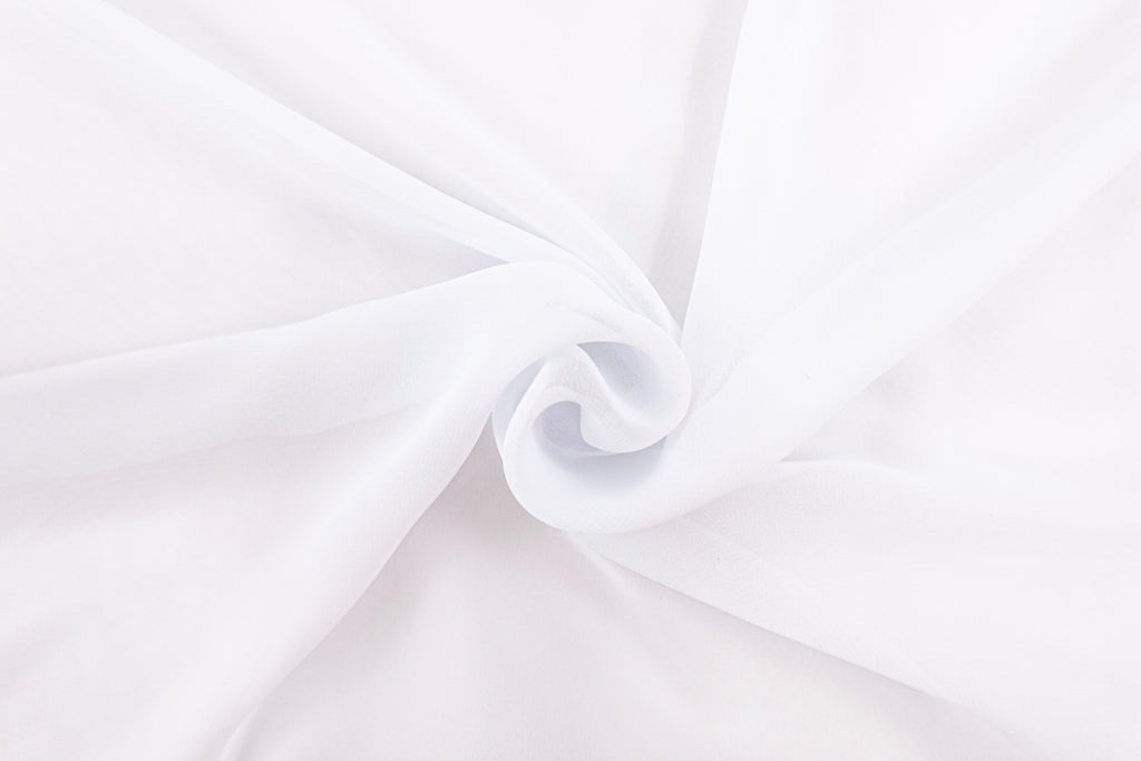 Blue White Chiffon