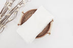 Off-White Roses Design Two Tone Church Scarf with Frayed Edge