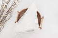 Off-White Triangle Scarf with Silver Details