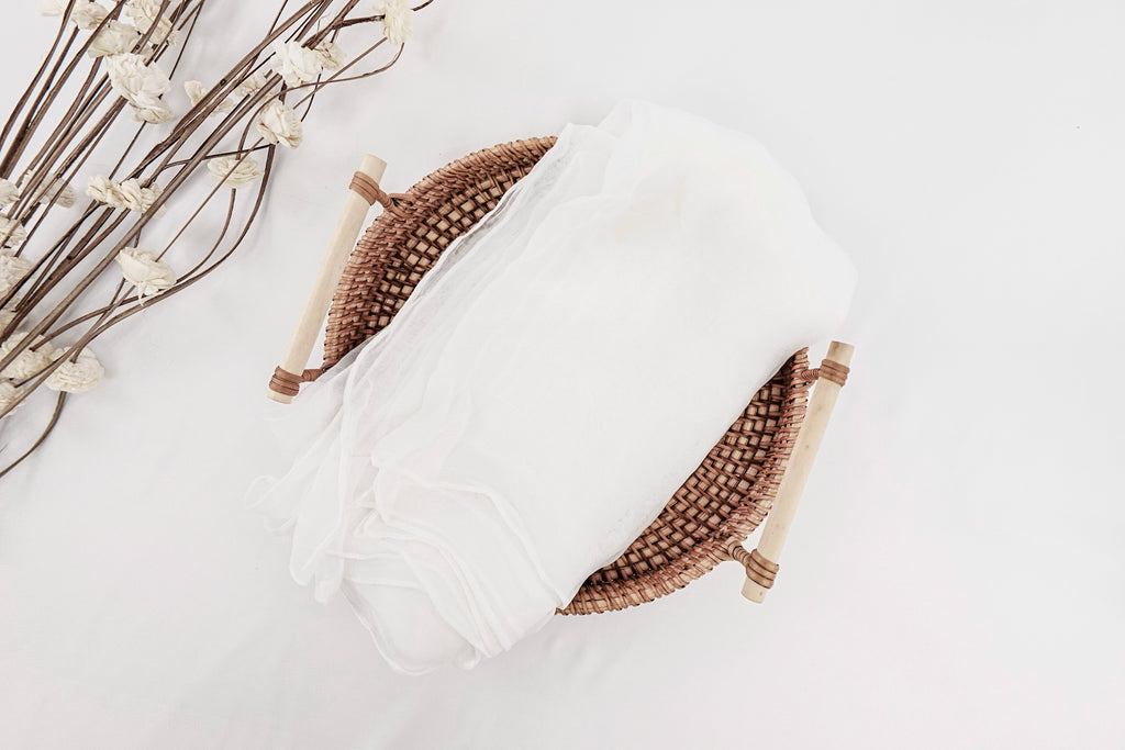Off-White Solid Square Scarf